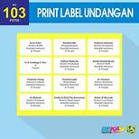 format print label undangan