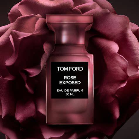 Metaphorical representation of Tom Ford Rose Exposed in automotive detailing, showcasing a car's gleaming paintwork