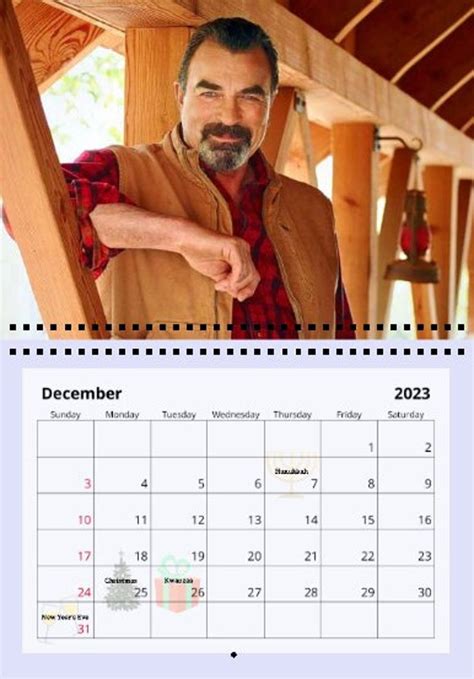 Tom Selleck 2021 Wall Calendar Etsy