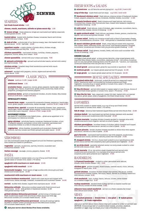 tomato brothers howell menu