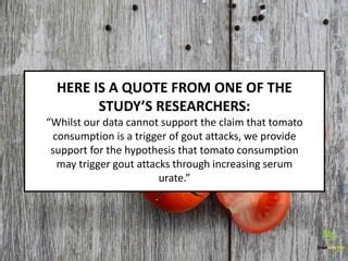 Tomatoes Gout Trigger