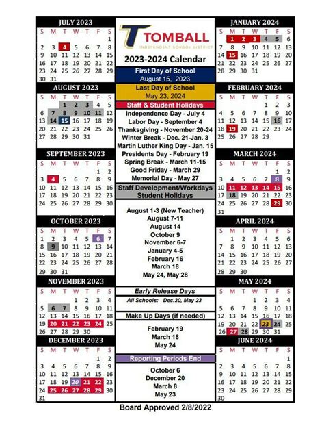 Tomball Isd School Calendar 2024-25