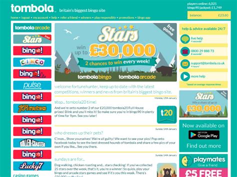 tombola arcade bingo login