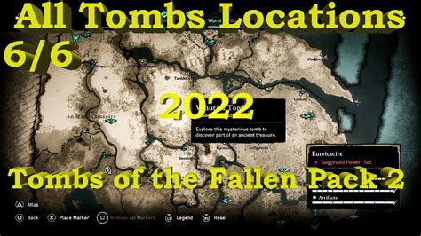 tombs of the fallen locations map