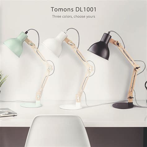Tomons LED Leselampe Schreibtischlampe im HolzDesign, Tischleuchte