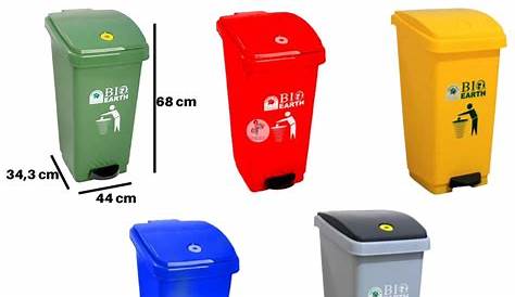 Jual Krisbow 50 Ltr Tempat Sampah Plastik Outdoor Kuning Abu Abu
