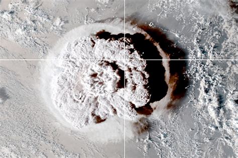 tonga volcano eruption from satellite