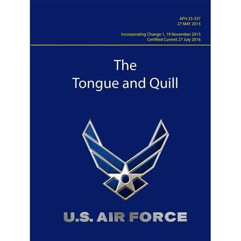 tongue and quill air force font