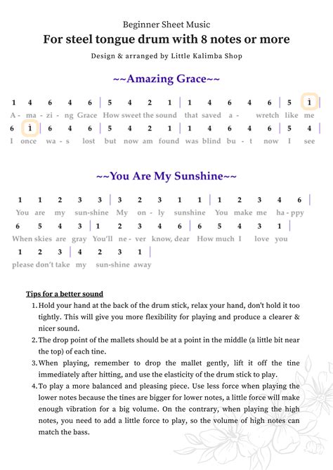 tongue drum sheet music pdf free download