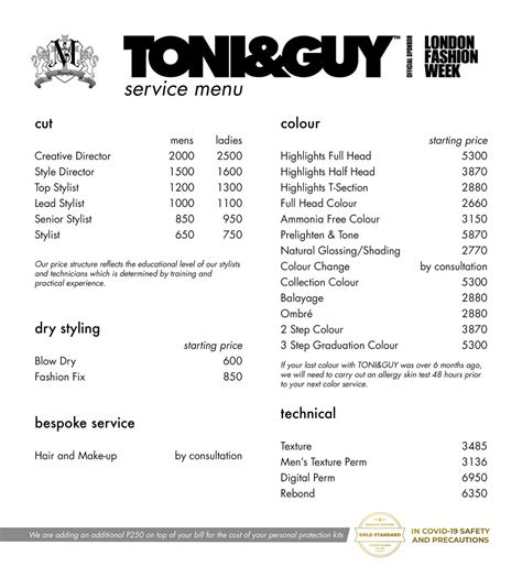 Toni&Guy Packages and Price List for Ashok Nagar, Chennai