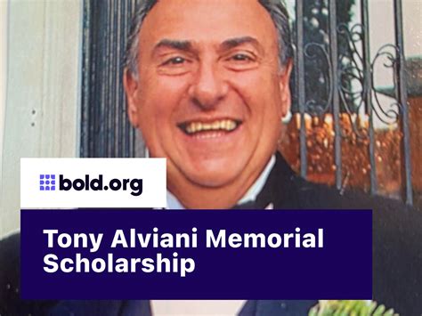 tony alviani memorial scholarship