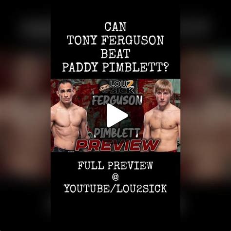 tony ferguson vs paddy pimblett who won