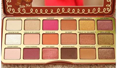 Too Faced Gingerbread Spice eyeshadow palette Floating