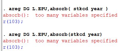 too few variables specified stata
