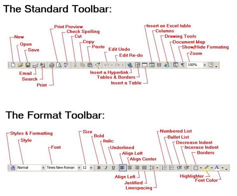 Toolbar Ms Word Definition