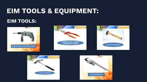 Tools And Equipment Eim