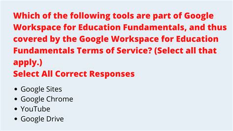 tools are part of google workspace for education fundamentals