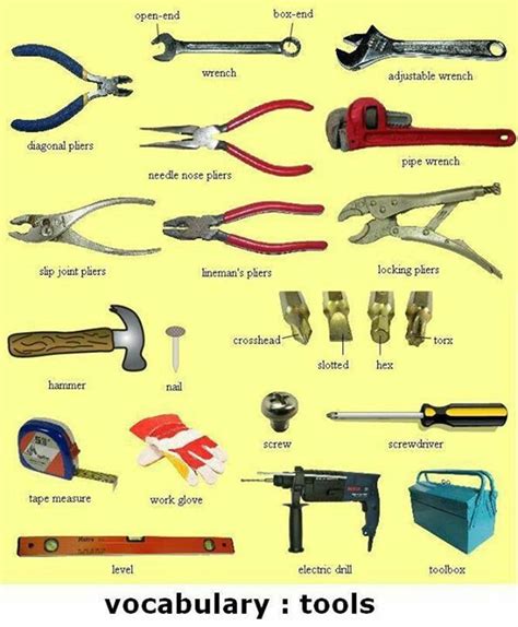 tools items list