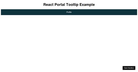 Tooltip Portal React