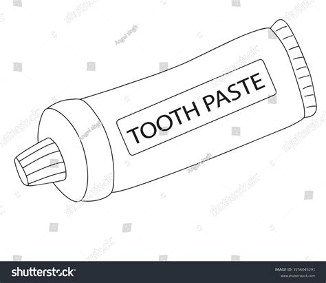 Tooth Paste Coloring Page