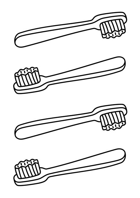 Toothbrush Coloring Page Printable