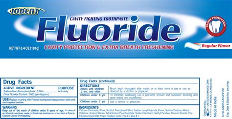 Toothpaste Fluoride Name