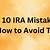 top 10 ira mistakes