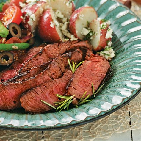 Grilled Top Sirloin Steak with Caramelized Onions and Red Wine Sauce