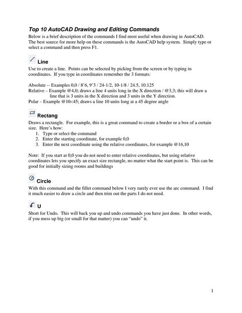 Top 10 Autocad Commands