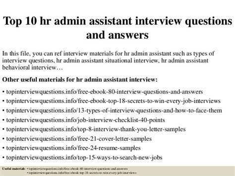 top 10 interview questions for administrative assistant