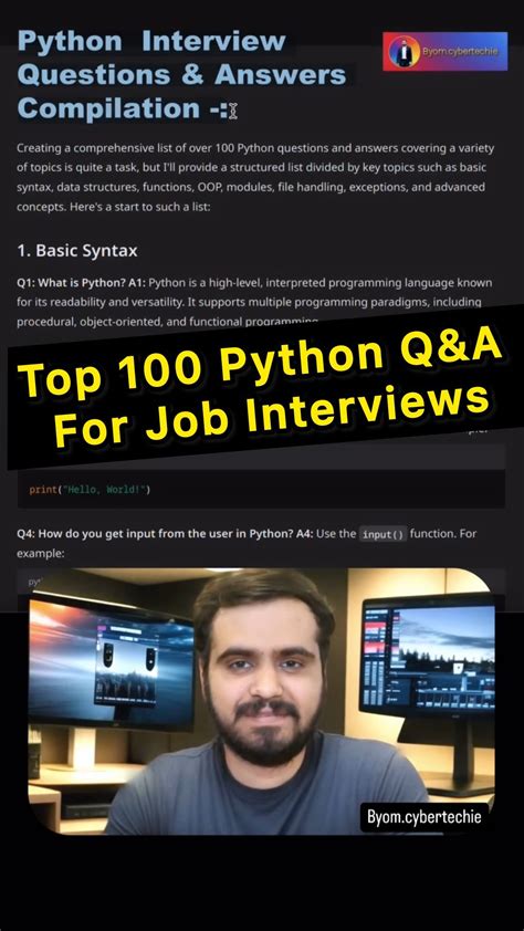 top 100 python interview questions pdf
