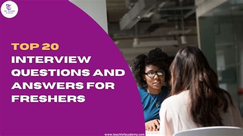 top 20 interview questions for freshers in it company