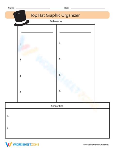 Top Hat Organizer Printable
