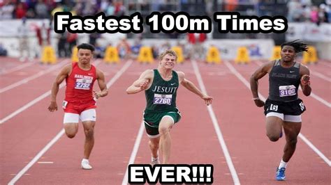 top high school 100m times