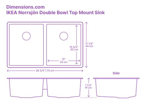 Top Mount Sink Dimensions