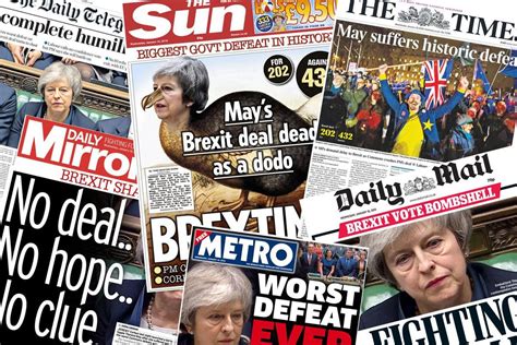 top news stories today newspapers brexit deal