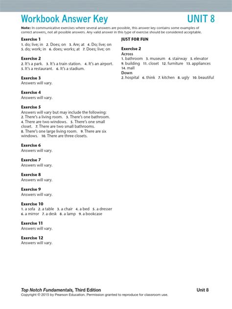 Top Notch Fundamentals B Workbook Answer Key Pdf
