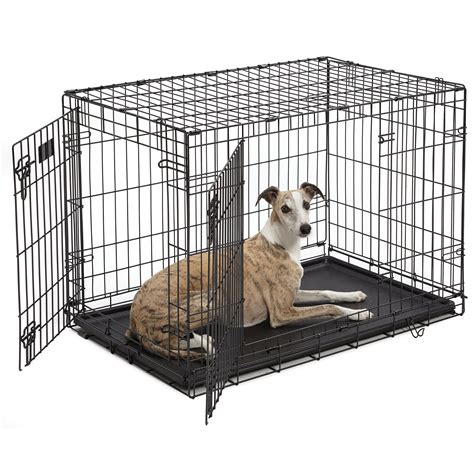 top paw double door folding dog crate