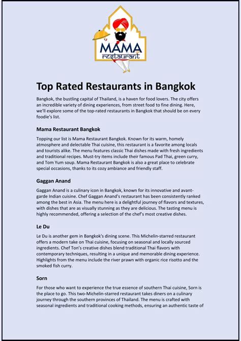 top rated restaurants in bangkok