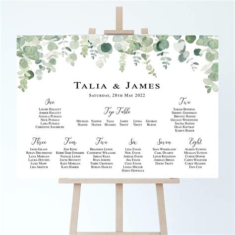 Top Table At Wedding Seating Plan