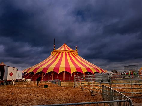 top view of circus tent