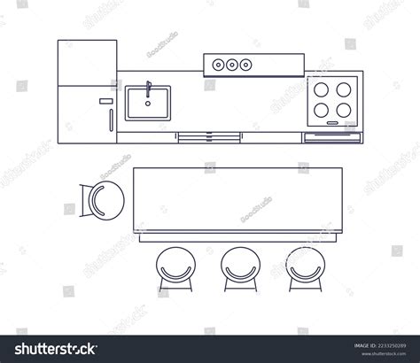 Top View Of Kitchen Layout