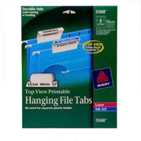 Top View Printable Hanging File Tabs