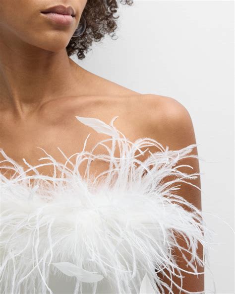 Top With Feather Trim