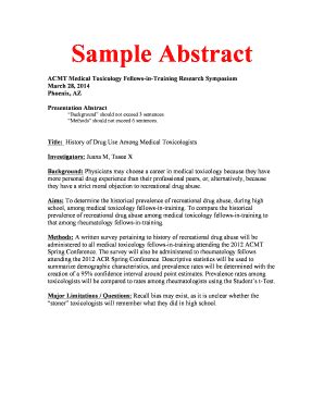topic abstract form example