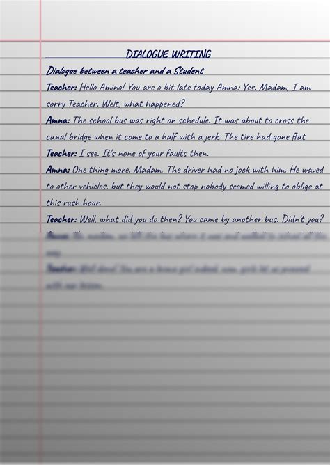 topics for dialogue writing for class 9