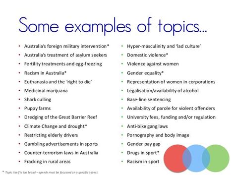 topics for presentation in english college
