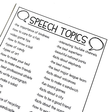 topics to talk about in class speech