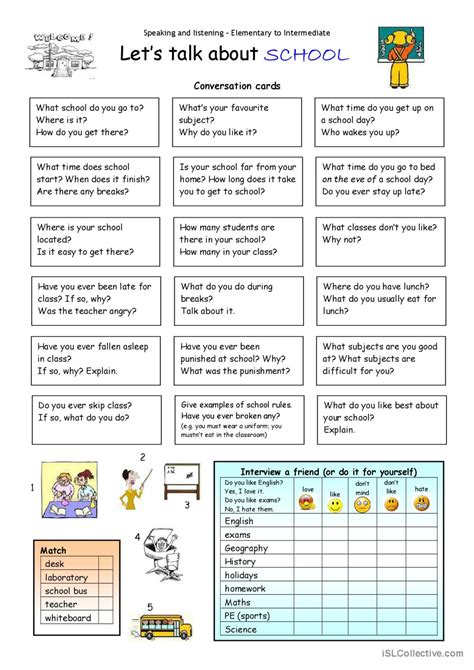 topics to talk about in school for students