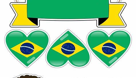 Topo de bolo brasil rumo ao hexa 2022 copa do mundo png